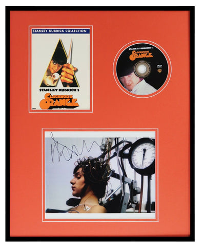 Malcolm McDowell Signed Framed 16x20 Photo + DVD Display A Clockwork Orange JSA