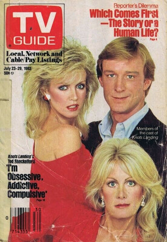 ORIGINAL Vintage July 23 1983 TV Guide No Label Knots Landing Cast