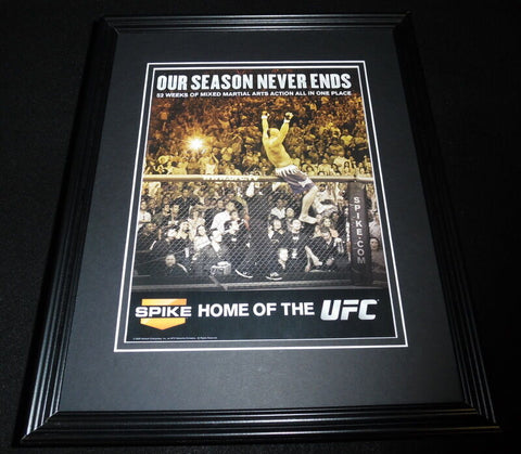 2009 Spike TV / UFC Framed 11x14 ORIGINAL Vintage Advertisement 