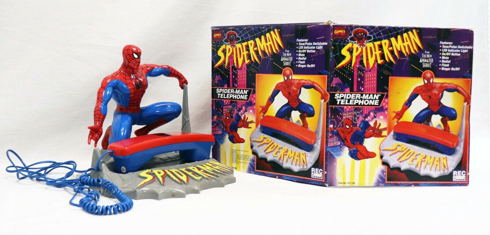 VINTAGE 1994 Rec Sound Marvel Spider-Man Figure Telephone