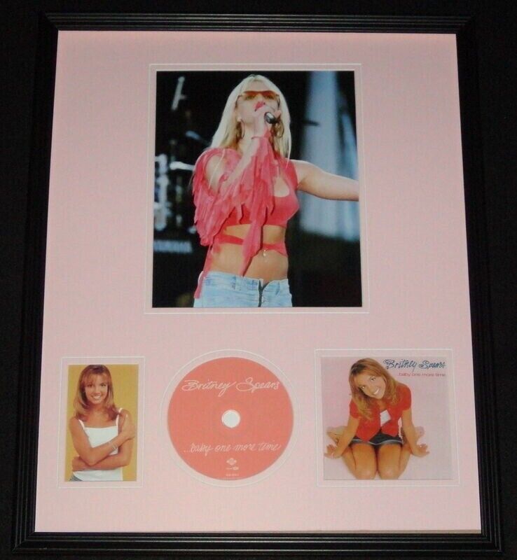 Britney Spears 1999 Baby One More Time Framed 16x20 CD & Photo Display