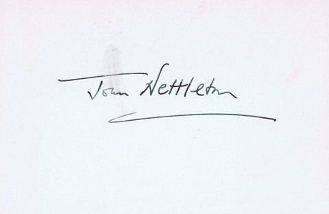 John Nettleton Signed 4x6 Index Card Yes Minister