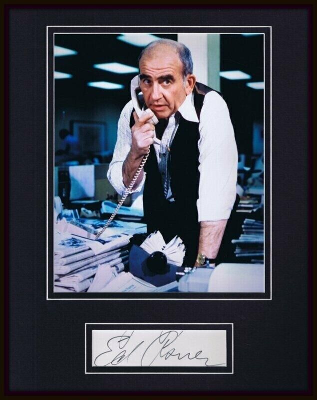 Ed Asner Signed Framed 11x14 Photo Display JSA Lou Grant