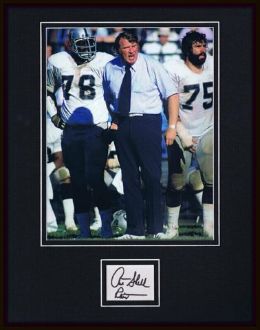 Art Shell Signed Framed 11x14 Photo Display Raiders w/ John Madden