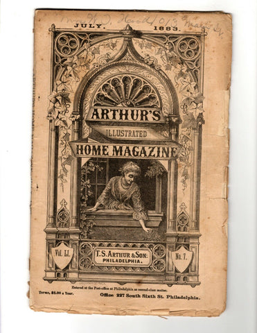 ORIGINAL Vintage 1883 Arthur's Illustrated Home Magazine