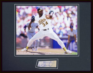 Dave Stewart Signed Framed 11x14 Photo Display Oakland A's