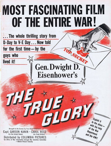 Dwight Eisenhower True Glory WWII 1945 ORIGINAL Vintage 9x12 Industry Ad 