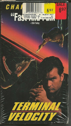 Terminal Velocity VHS Movie Charlie Sheen