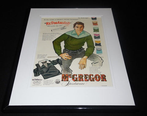 1951 McGregor Sportswear Framed 11x14 ORIGINAL Vintage Advertisement