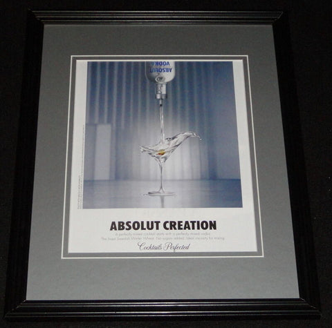 2010 Absolut Creation Framed 11x14 ORIGINAL Vintage Advertisement