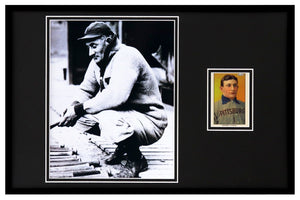 Honus Wagner Framed 11x17 Topps T206 Chrome Reprint Card +  Photo Set Pirates