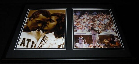 Roberto Clemente Framed 12x18 Photo Display Pirates w/ wife