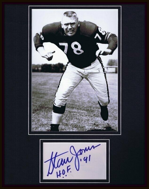 Stan Jones Signed Framed 11x14 Photo Display JSA Bears 