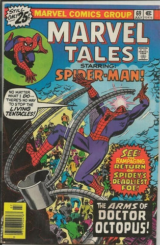 Marvel Tales #69 ORIGINAL Vintage 1976 Reprints Spider-Man 88 Dr Octopus