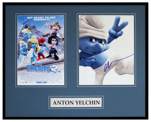 Anton Yelchin Signed Framed 16x20 Photo Poster Set JSA Smurfs Clumsy