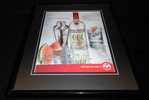 2006 Bacardi Grand Melon Rum Framed 11x14 ORIGINAL Vintage Advertisement 