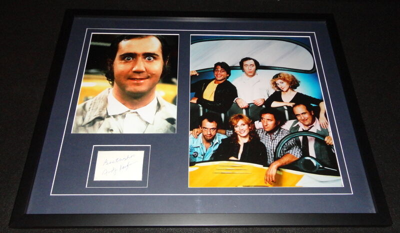 Andy Kaufman Signed Framed 18x24 Photo Display AW Taxi