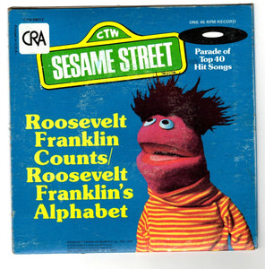 VINTAGE 1976 Sesame Street Roosevelt Franklin Counts Vinyl 7" 45 RPM  