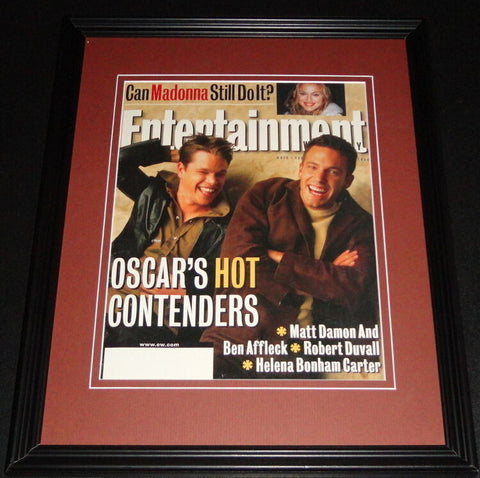 Matt Damon & Ben Affleck Framed ORIGINAL 1998 Entertainment Weekly Cover