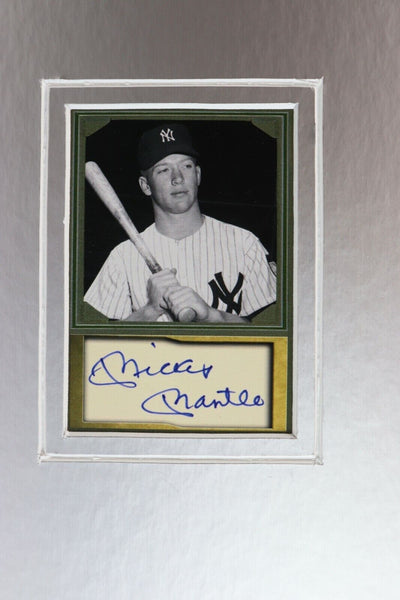 Mickey Mantle Facsimile Signed Framed 16x20 Photo Display New York Yankees