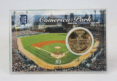 Detroit Tigers Comerica Park Highland Mint MLB 24K Gold Overlay Coin