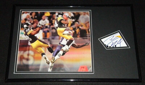 Ike Taylor Signed Framed 11x17 Photo Display Steelers vs Patriots