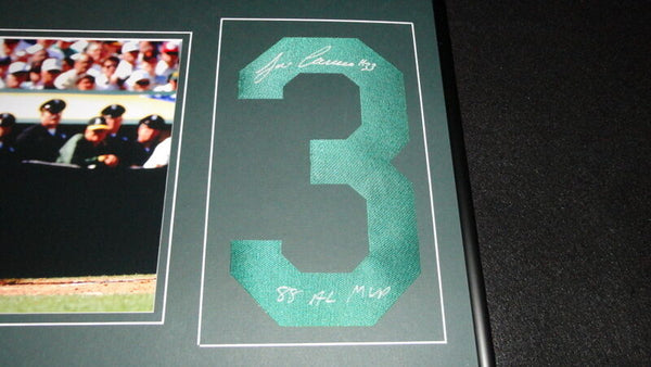 Jose Canseco Signed Framed Jersey # & Photo Display A's 1989 World Series