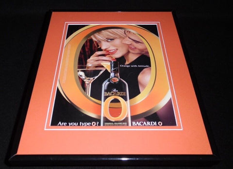 2001 Bacardi Orange Type O Framed 11x14 ORIGINAL Vintage Advertisement