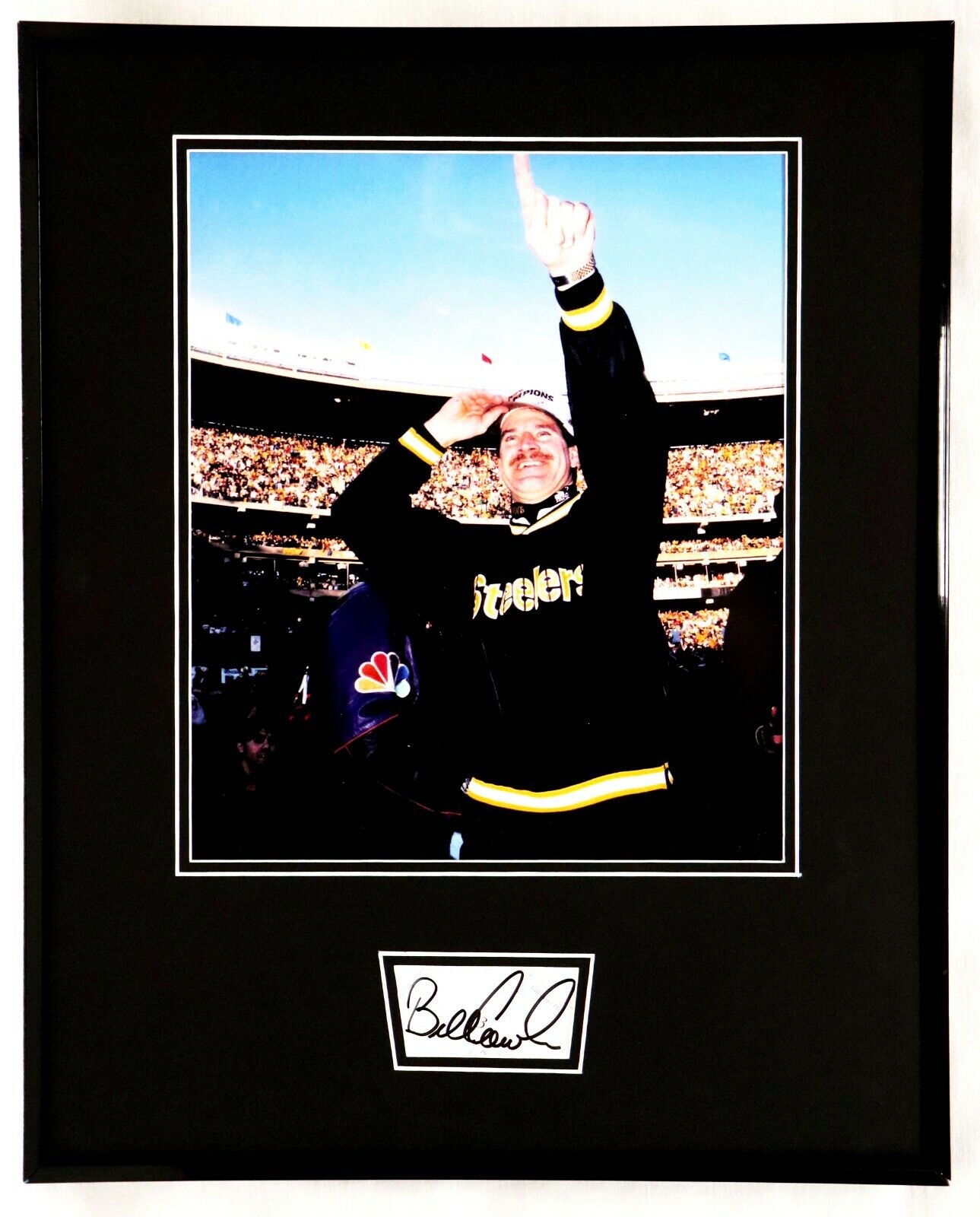 Bill Cowher Signed Framed 16x20 Photo Display 1995 AFC Championship Steelers