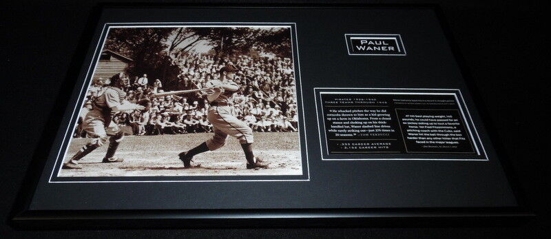 Paul Waner Framed 12x18 Photo Display Pirates