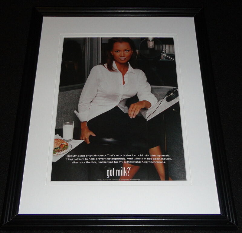 Vanessa Williams 1998 Got Milk Framed 11x14 ORIGINAL Advertisement