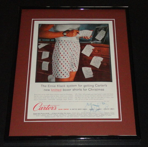 1959 Carter's Boxer Shorts 11x14 Framed ORIGINAL Vintage Advertisement