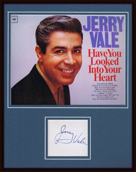 Jerry Vale Signed Framed 11x14 Photo Display JSA