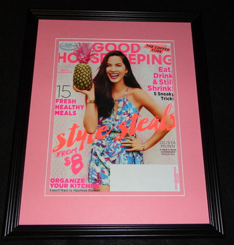 Olivia Munn Framed 11x14 ORIGINAL 2015 Good Housekeeping Cover X Men