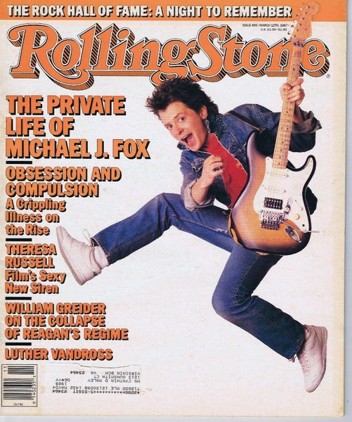 VINTAGE Mar 12 1987 Rolling Stone Magazine #495 Michael J Fox Spuds Mackenzie Ad