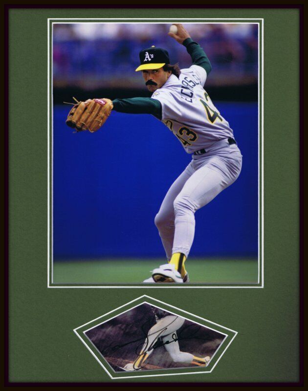 Dennis Eckersley Signed Framed 11x14 Photo Display A's The Eck