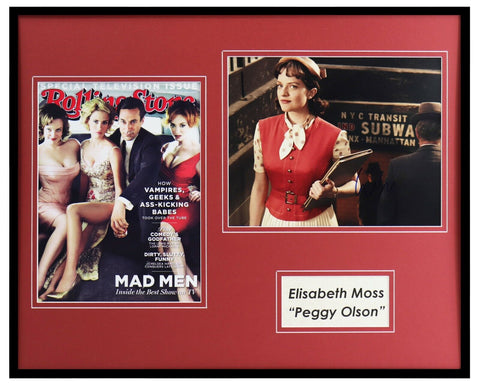 Elisabeth Moss Signed Framed 16x20 Photo Set AW Mad Men