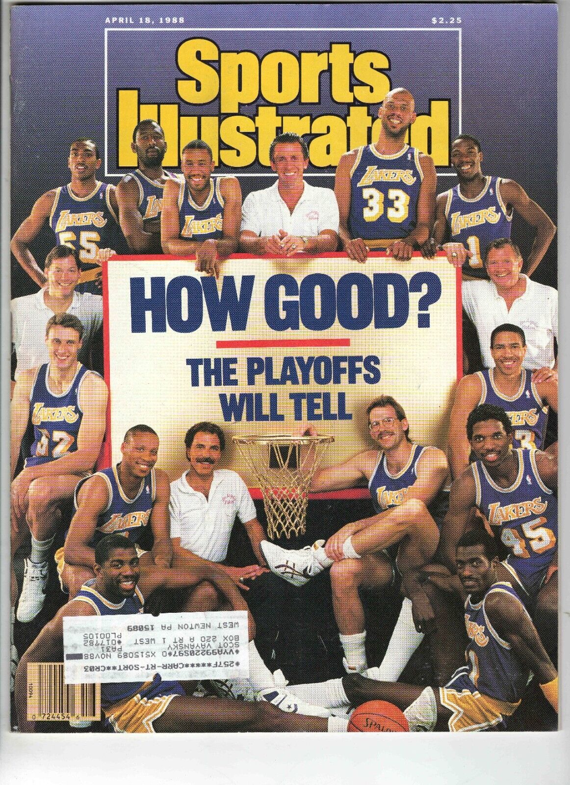 Apr 19 1988 Sports Illustrated Magazine LA Lakers Magic Johnson Kareem Riley