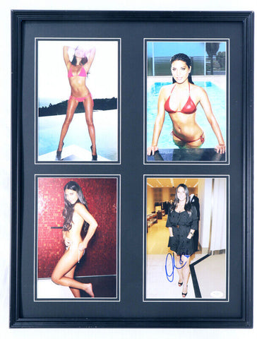 Olivia Munn Signed Framed 18x24 Photo Set JSA 