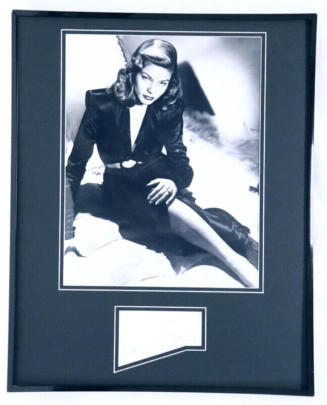 Lauren Bacall Signed Framed 16x20 Photo Display JSA