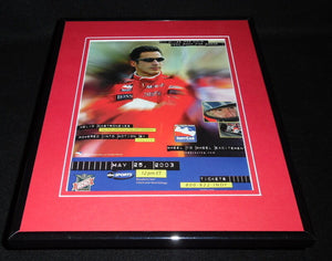 2003 Indy 500 Helio Castroneves Framed 11x14 ORIGINAL Advertisement