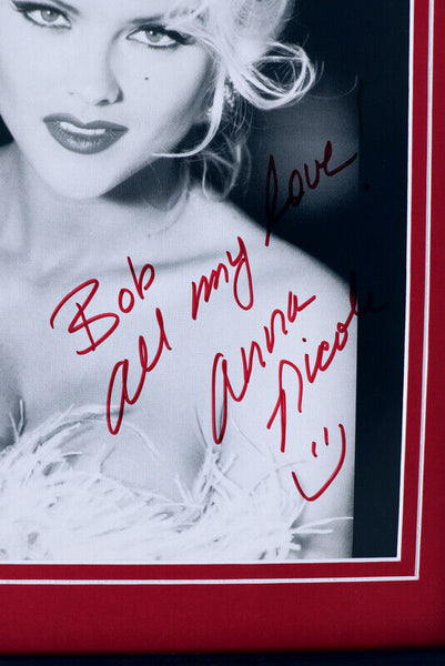 Anna Nicole Smith Signed Framed 18x24 Photo Set AW 