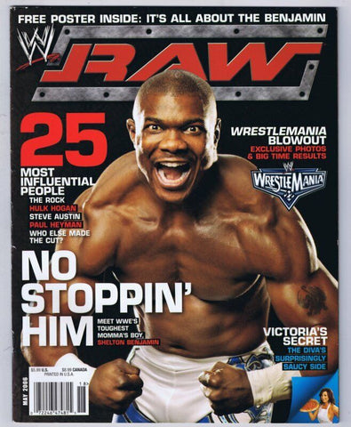 ORIGINAL Vintage May 2006 RAW Magazine Shelton Benjamin