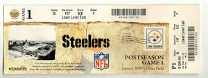 Jan 2009 Pittsburgh Steelers San Diego Playoff Ticket 1st Mike Tomlin Playoff W