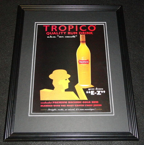 2011 Tropico Rum Framed 11x14 ORIGINAL Vintage Advertisement