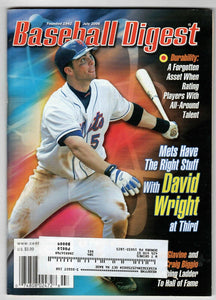 July 2006 Baseball Digest Magazine David Wright Mets