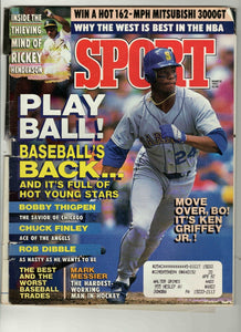 Apr 1992 Sport Magazine Ken Griffey Jr Rickey Henderson