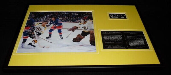 1971-72 Boston Bruins Team Framed 12x18 Photo Display Bobby Orr