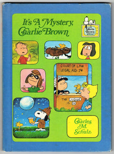 VINTAGE 1976 It's a Mystery Charlie Brown Hardcover Book Charles Schulz Peanuts