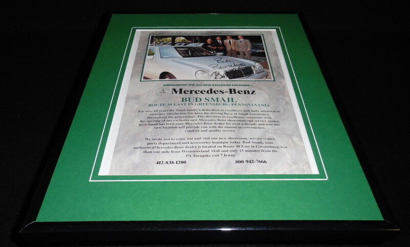 Bill Cowher 11x14 Facsimile Signed Framed 1997 Mercedes Advertising Display 